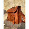 Handmade Goat Leather Messenger Bag: Laptop Satchel Briefcase