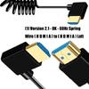 Bendable Spring UHD2.1 Cable Supports 8K 60Hz Aluminum Foil Shielding Extension Wire for Monitors Displays