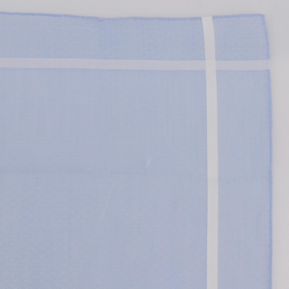 HERMES Jacquard H handkerchief Handkerchief 2 pieces set Gray / light blue cotton mens Used