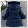 Winter Girls Coat Keep Warm Thicken Kids Jacket Hooded Zipper Fur Collar Princess Outerwear Children's Clothing  4 5 6 8 10 Years