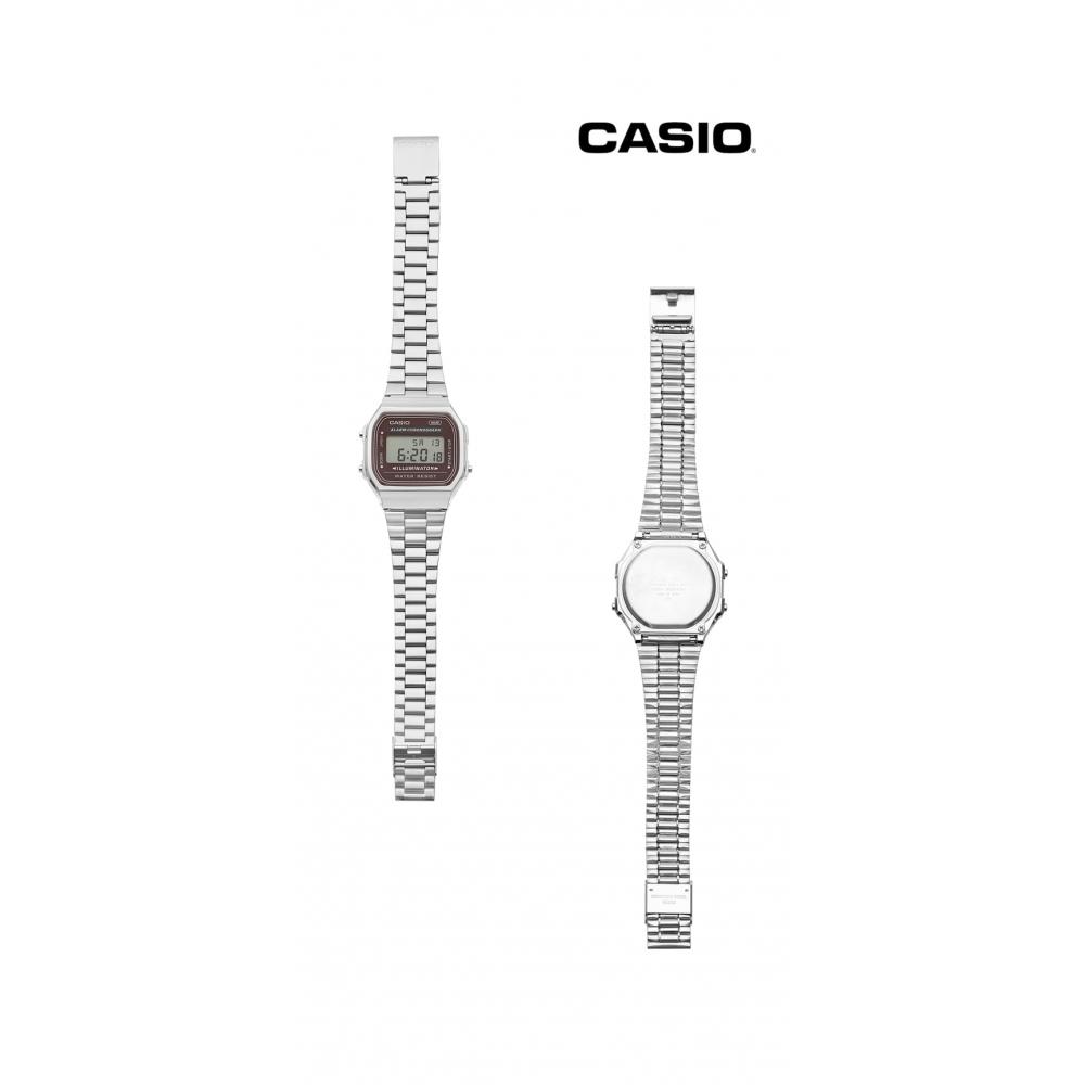 Casio A168wa 5aydf  A168wa 5a  Цифровые Квадратные Винтажные Ретро Общественные Металлические Часы