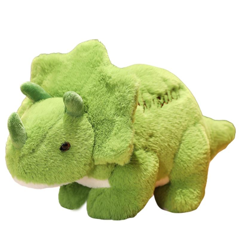 Large Size Jurassic Dinosaur Park Plush Toy Green Stegosaurus Triangular Dragon Tyrannosaurus Rex Cartoon Stuffed Animal