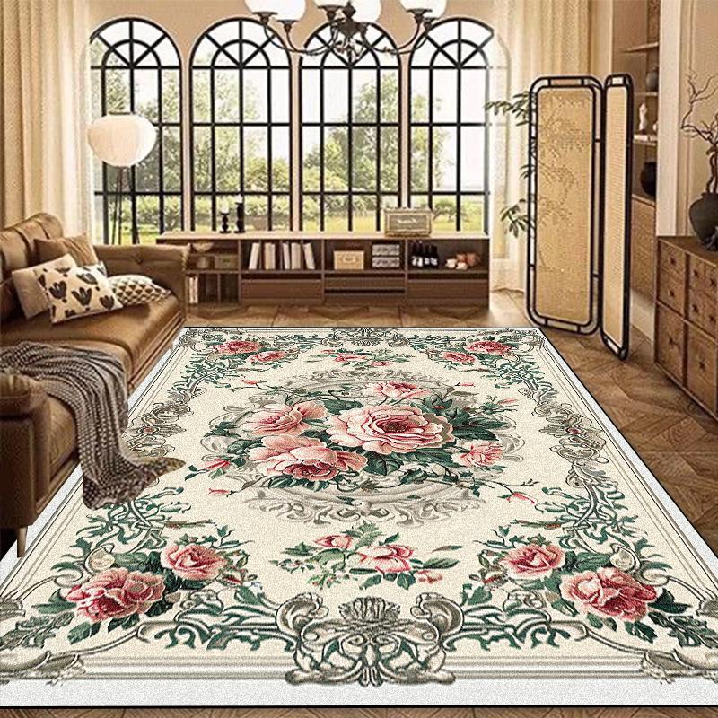 Ковер в европейском стиле большого размера для гостиной, роскошные ковры для украшения дома для спальни, лаунжа, противоскользящий, моющийся, придверный коврик