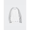 Uniqlo Футболка SofT Lip Crewneck с длинным рукавом, цветной блок