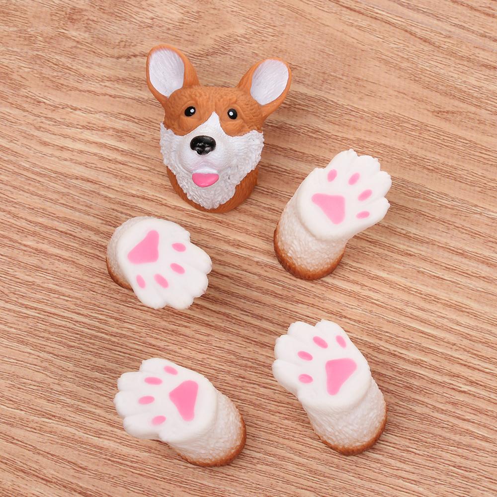 Washable Animal Cat Dog Hand Puppet Props Random Combination Finger Dolls