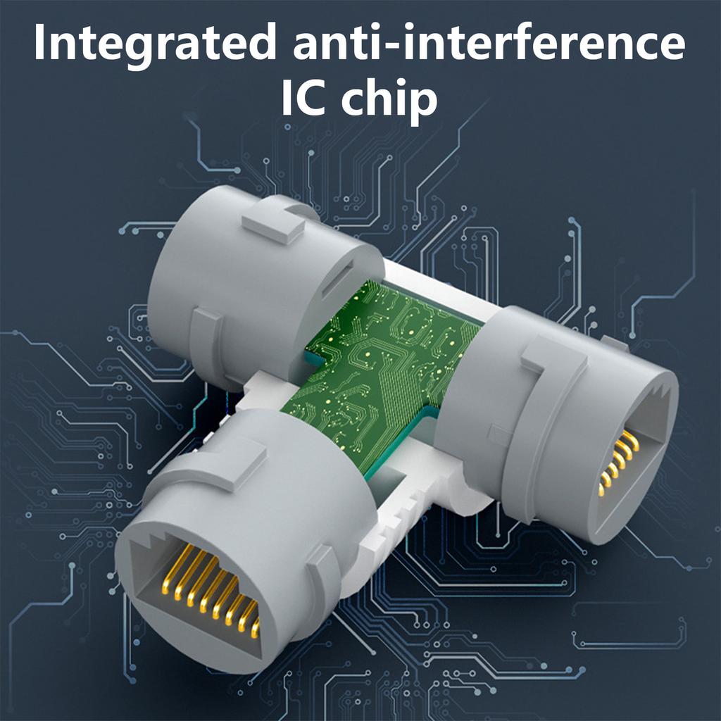 POE Сплиттер 2 в 1 Устройство для совместного использования Ethernet-кабеля POE Удлинитель для эффективной сетевой разводки Поддержка двух устройств