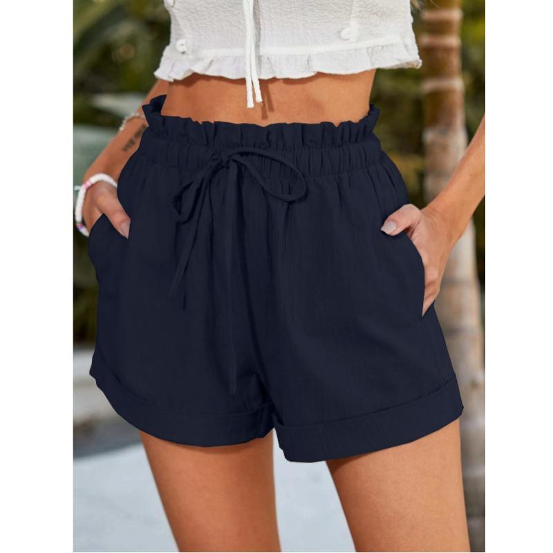 Summer Women's Solid Color Loose Casual Fashion Shorts Women