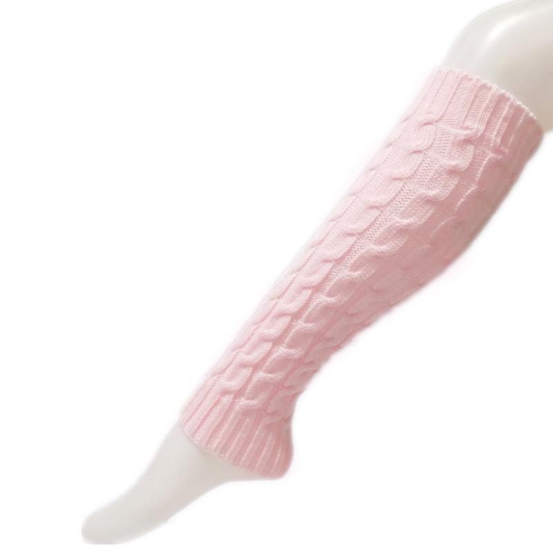 В наличии 40 см гетры крупной вязки в корейском стиле - осенне-зимние однотонные шерстяные носки.