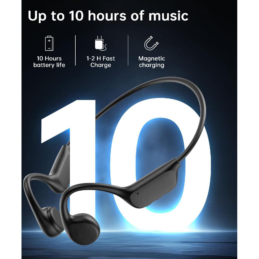 Плавательные наушники, IPX8 профессиональные водонепроницаемые наушники с костной проводимостью, встроенная память 32 ГБ, открытое ухо, беспроводное Bluetooth 5.4 с микрофоном