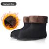 Men's High Tube Warm Rain Boots with Cotton and Velvet Lining