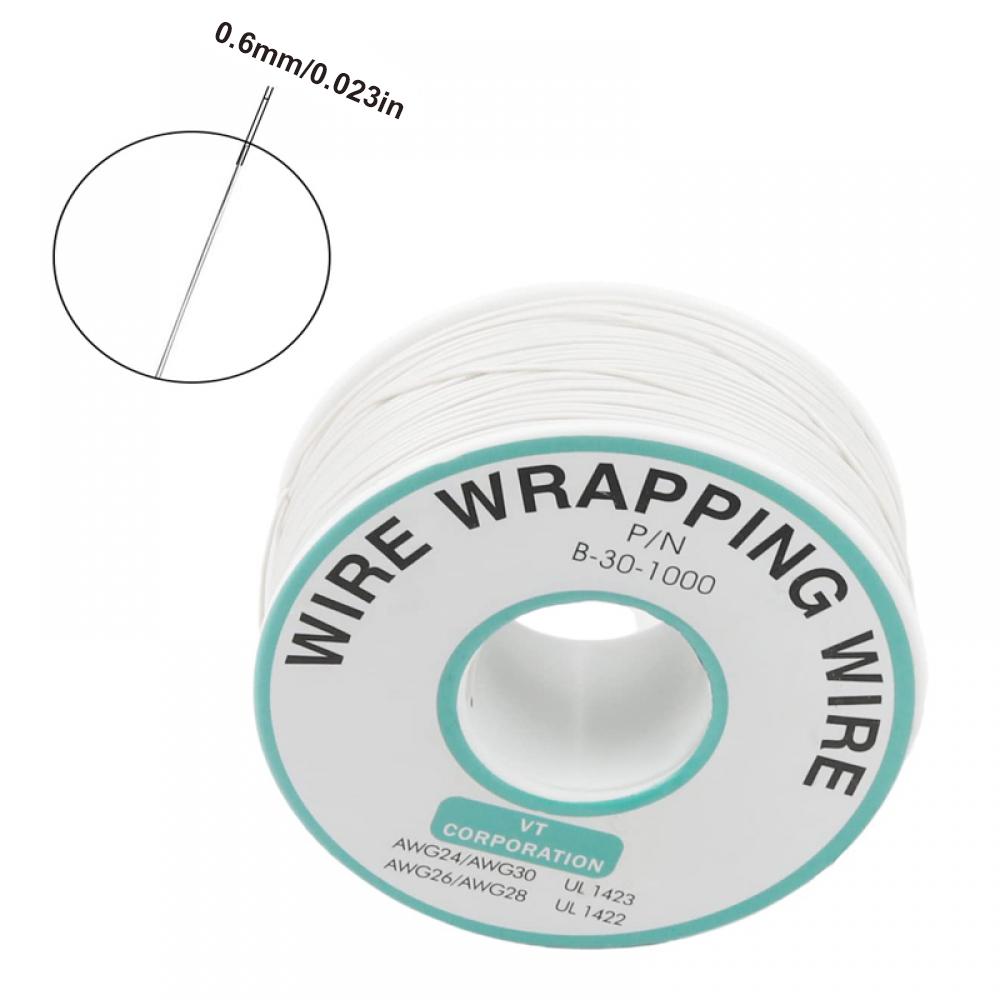 250Meters 30 AWG Wrapping Wire 10 Colors Single Strand Copper Cable Ok Electrical for Laptop Motherboard PCB Solder