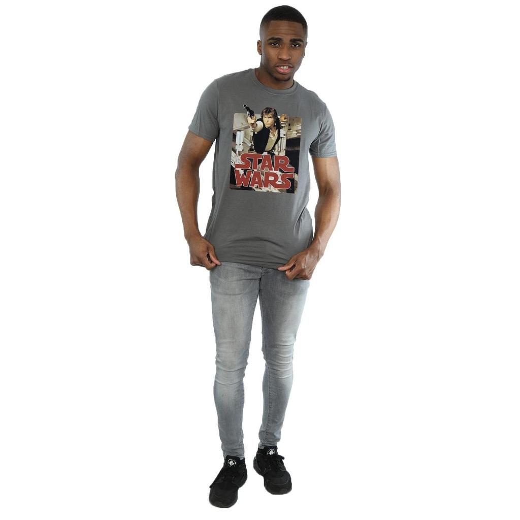 Star Wars Mens Han Solo Shooting T-Shirt