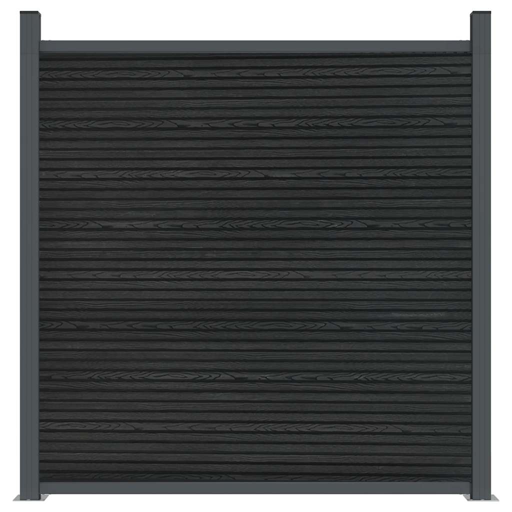Fence Panel Gray 526 x 186 cm WPC