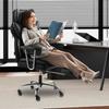 Executive Office Chair High Back Chair Footrest & Removable Armrests Black
