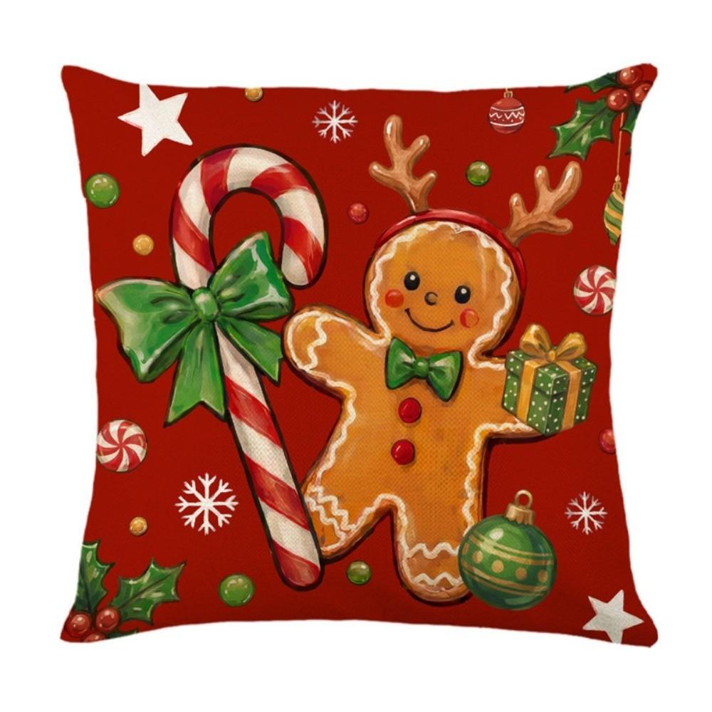 Snowflake Christmas Cushion Cover 45*45cm Christmas Pillow Cover Throw Pillow Cover  Home Decor