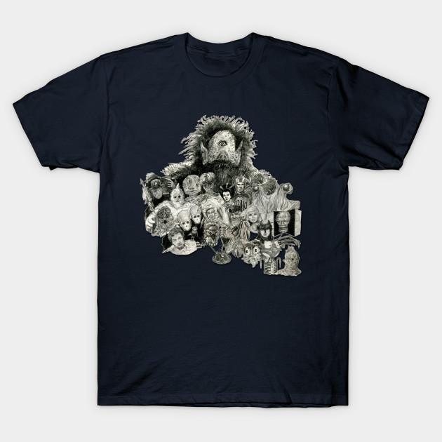 Asian Size Men Black Print T-shirt Lost In Space Bad Guys No-Cut Heat Transfer Print Cotton Tshirt