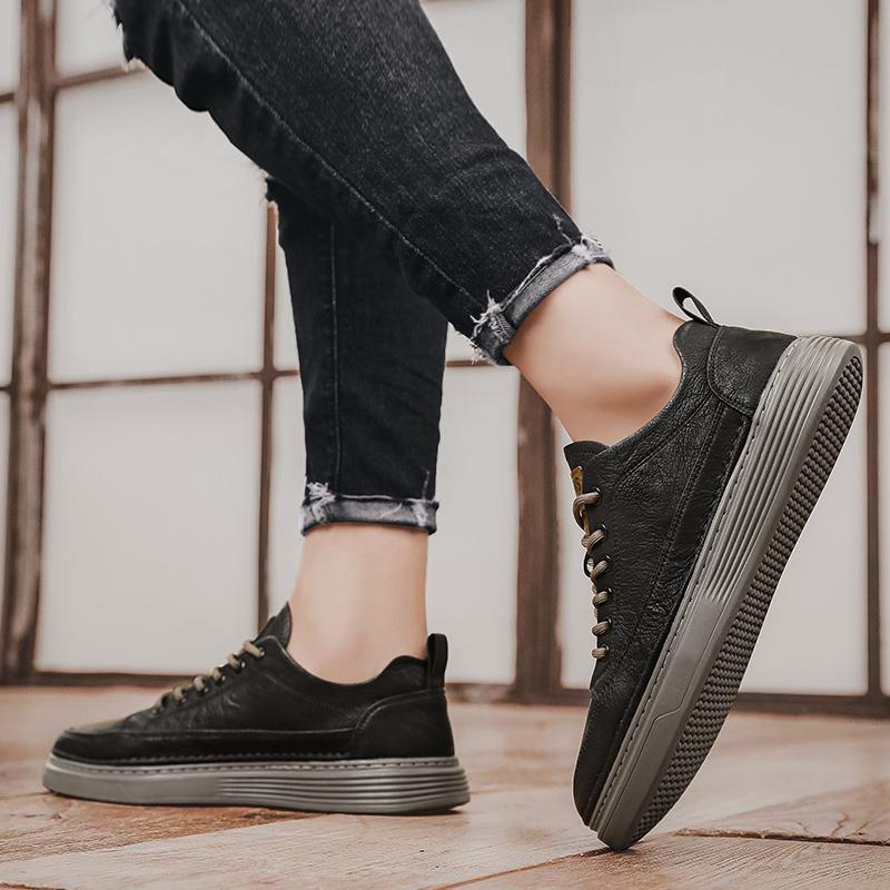 Мужские повседневные модные кроссовки для скейтбординга на четыре сезона, удобные для студентов, трендовые кроссовки для мальчиков с мягкой подошвой, дышащая обувь