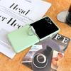 Мягкий силиконовый чехол-бампер с кольцом для Samsung Galaxy Z Flip 7 6 5 4 Flip5 Flip6 Flip7 FE Защитная крышка со всех сторон для шарнира