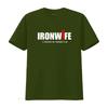 Футболка Ironwife Поддержка Триатлона для Триатлета Плавание Велосипед Бег Топ Смешной Три-Юмор Я Выжил Его План Тренировок винтаж