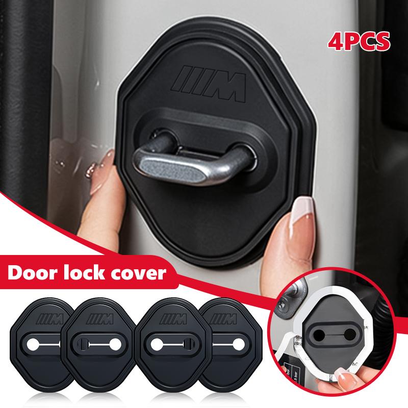 UDWU1 4pcs Car Door Lock Buckle Anti-Collision Mute Buffering Cushion For BMW M Performance Alpina M3 M5 M6 X1 X3 X4 X5 G20