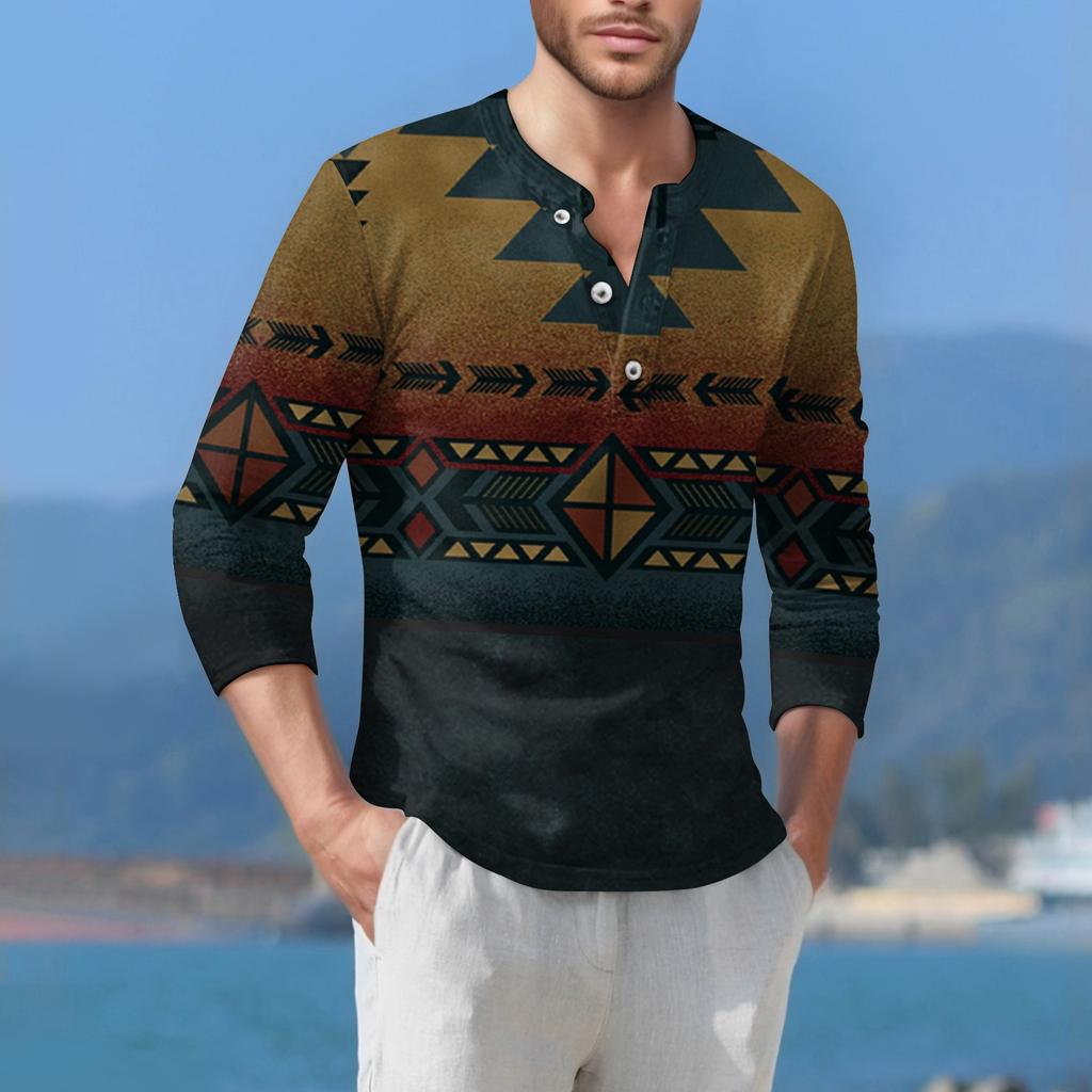 Мужская футболка уличная повседневная мода с длинными рукавами