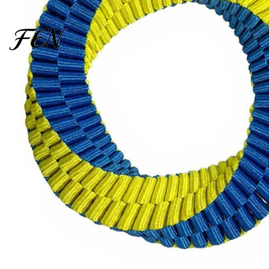 Dog Training Tug Toy Dental Toy, Textured Nylon Woven Chew Two Loop Figure 8 Design, Aggressive Chewer Toys Round Shape Interactive Teeth Cleaning for