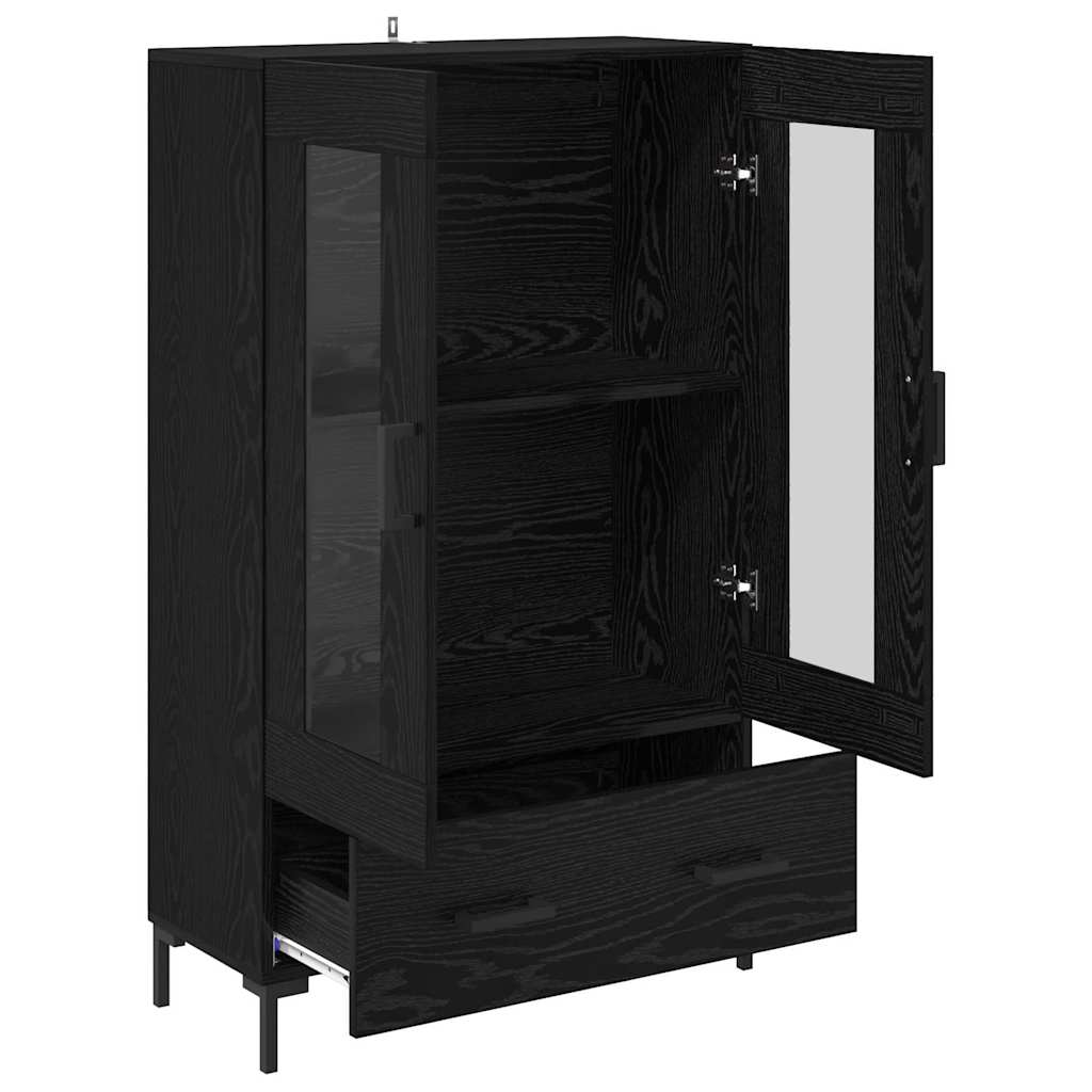 Highboard Black Oak Effect 69.5 x 31 x 115 cm Particle Board
