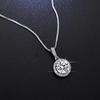 Luxury Round Bag Necklace, Women's Fashion Temperament 2 Carat Round Bag Collarbone Chain