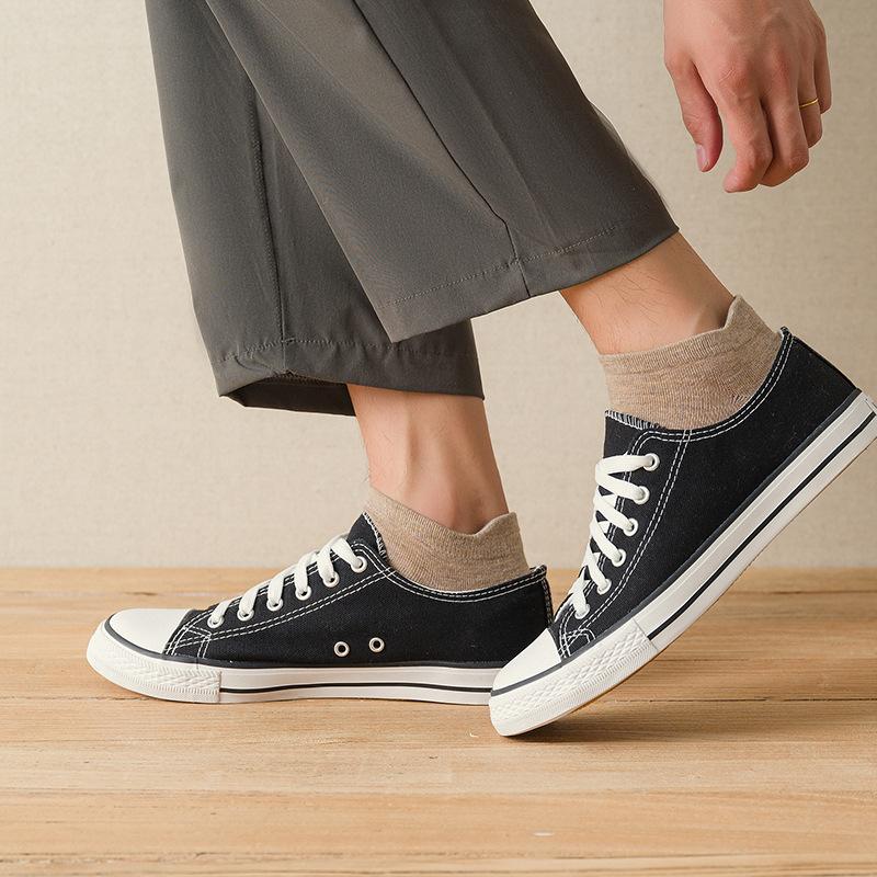 10 пар мужских коротких носков для лета, тонкие, дышащие, влагоотводящие, мужские низкие однотонные носки с защитой от запаха, носки с неглубоким вырезом, впитывающие пот