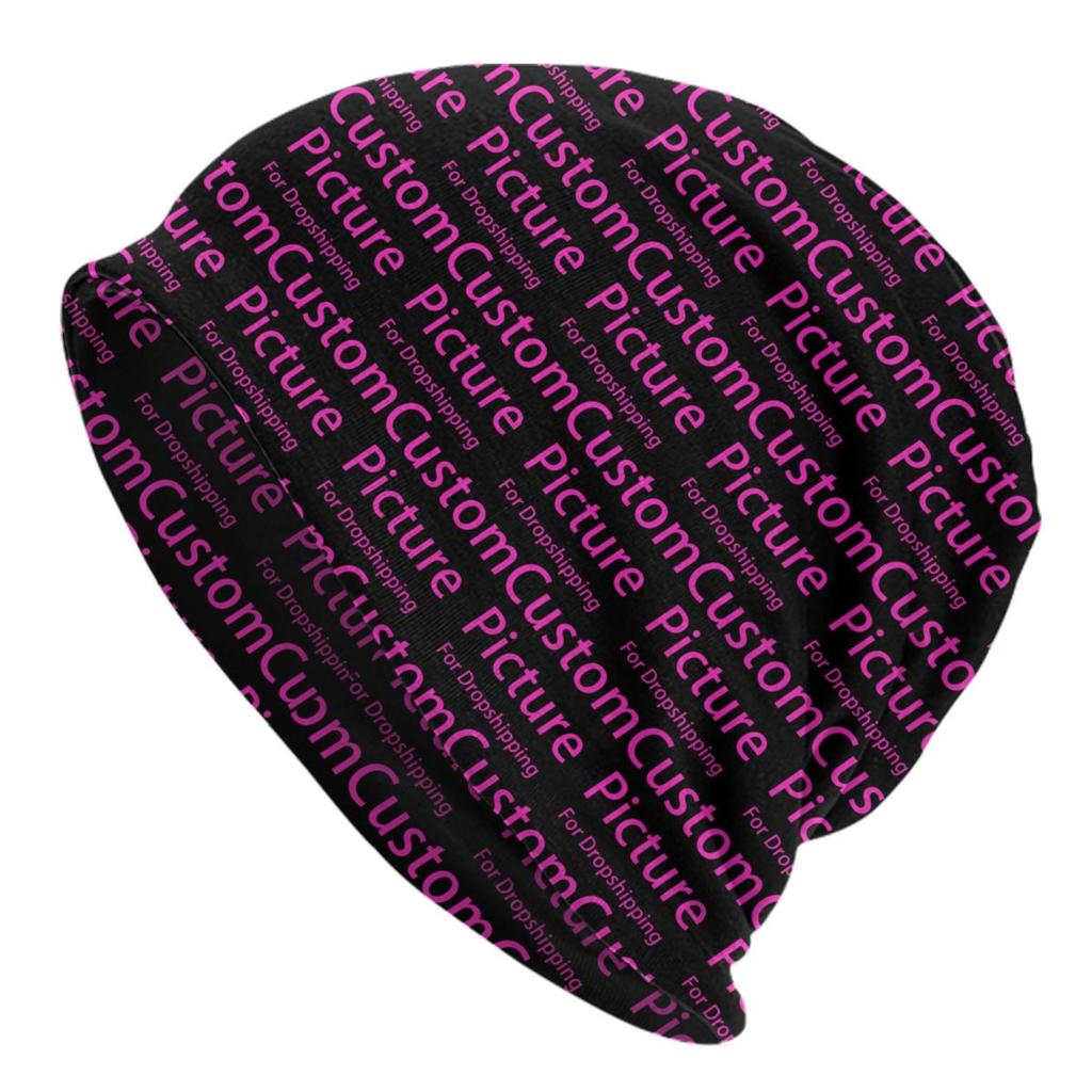 Personalized Custom Photo Logo Skullies Beanies Caps Winter Warm Women Men Knitted Hats Unisex Customized DIY Print Bonnet Hats