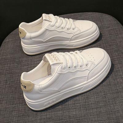 Первый слой коровьей кожи~ кожаные маленькие белые туфли женские весна-лето 2025 года новые спортивные и повседневные женские туфли с мягкой подошвой туфли на плоской подошве