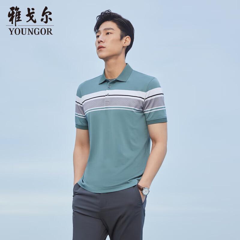 YOUNGOR Мужская поло в полоску в стиле business casual