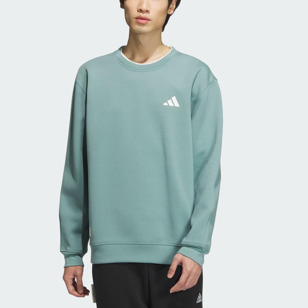 Adidas FW24 Маленький логотип Sweat Series Свободный крой Круглый вырез Длинный рукав Толстовка Мужская толстовка Светло-серый JM3412