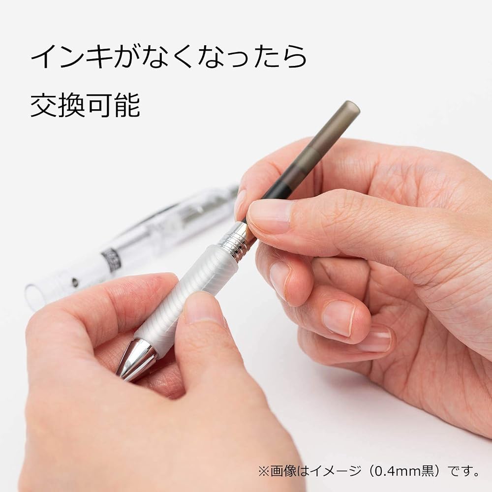 5 шариковых ручек Pentel Гелевые чернила Гель Infree 0,5 мм Прозрачный корпус XBLN75TL-A Черный