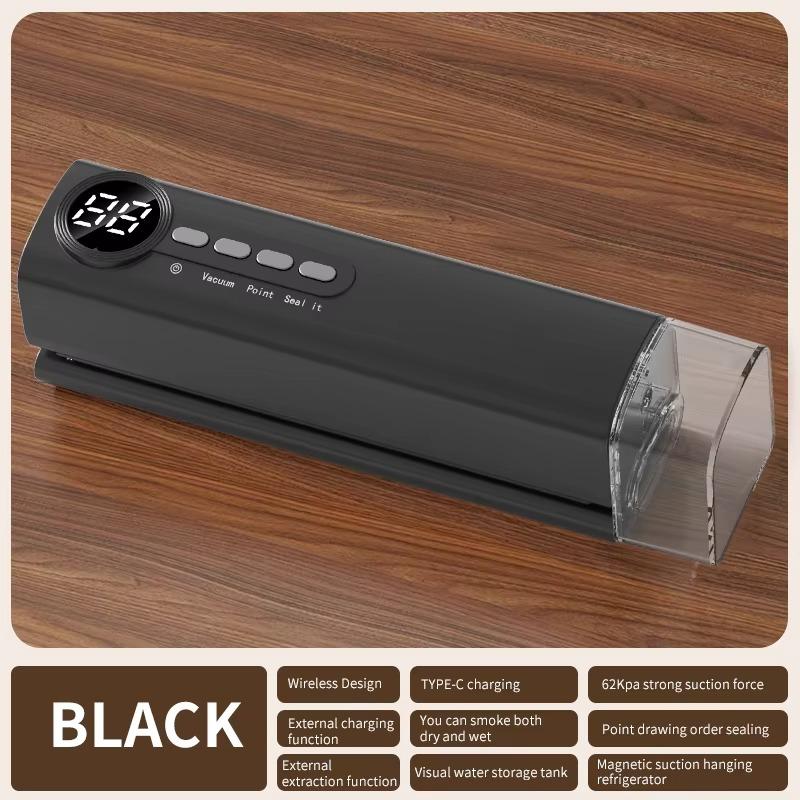Portable Wireless Vacuum Sealer Machine For Food Storage/USB Rechargeable/62Kpa Strong Suction/Dry/Moist Mode