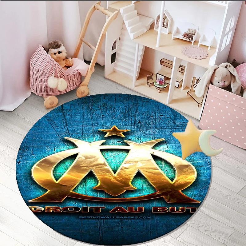 1PC round rug Flame Logo Design Printed Round Area Rug ,Rug For Home Office, Round Chair Rug, Decorative Carpet Fan gifts Christmas gift