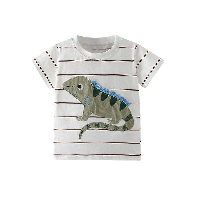 Boys and Girls Rocket Team Children's T-shirt Summer Girls' T-shirt Baby Clothing Children's T-shirt Top