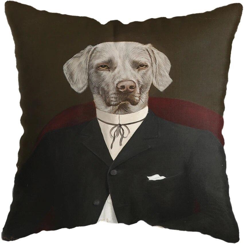 Винтажная картина кошка собака животное наволочка автомобильный декор наволочка домашний диван-кровать наволочка