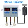 Dual Digital Temperature Humidity Controller Home Fridge Thermostat Humidistat Thermometer