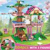 Dream City Friendship Tree House Princess Castle Building Blocks Street View Girls Series House Bricks Model Assembled Toys Kid