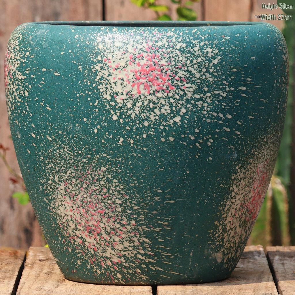 Extra Large Ceramic Pottery Flower Pot for Indoor Green Plants, Coarse Pot Ideal for Monstera and Other Large Plants