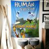 Custom Human Fall Flat Wall Hanging Printed Fabric Blanket Decorative Tapestries for Bedroom Living Room Home Decor