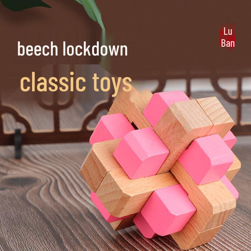 Kids' Educational Luban Lock IQ Puzzle Set: Assembly Toy for Stress Relief