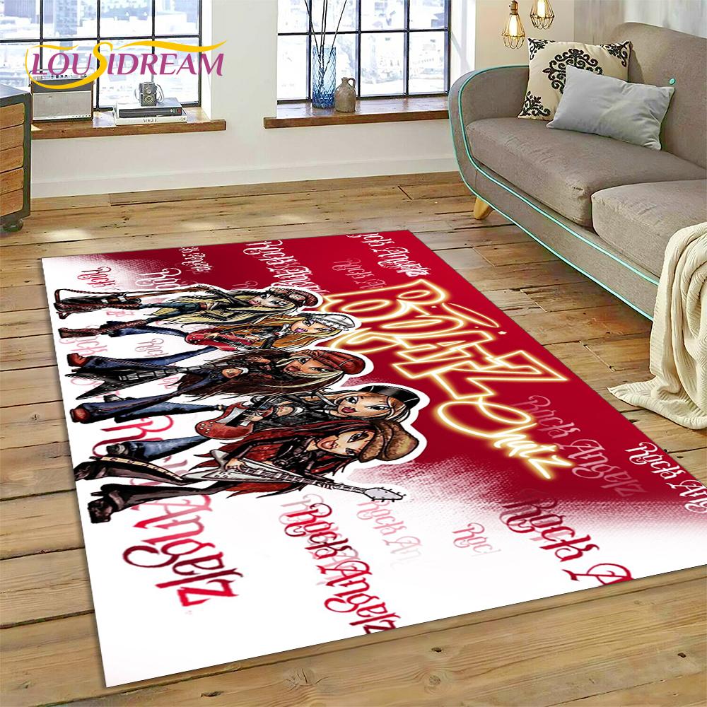 3D Мультяшный Ковер-Коврик Bratz Girlz Rock Game HD для Дома Гостиной Спальни Дивана Декор, Детский Ковер Нескользящий Напольный Коврик