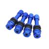 ACROPIX Car Bolt-In Wheel Rim Vacuum Tire Valve Stem with Dustproof Cap Universal Blue 4pcs