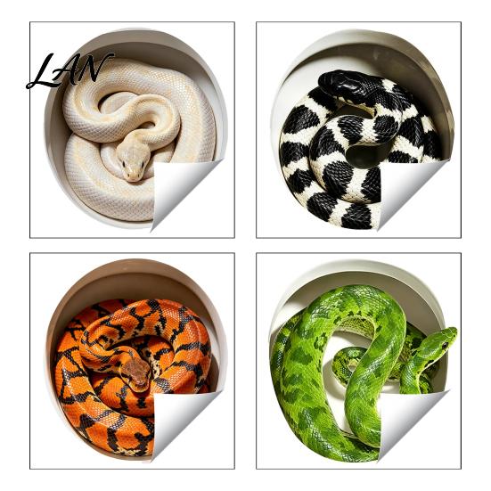 Home Party Wall Decoration Realistic Snake Toilet Seat Sticker, PVC Waterproof Python Decorative Window Film Decal, Creative Lid Sticker for Bathroom
