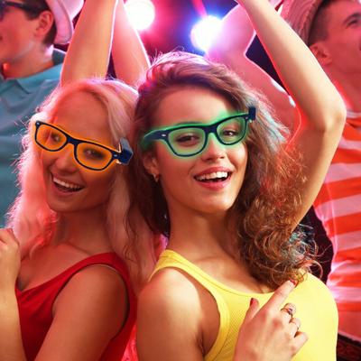 Беспроводные светодиодные очки со светящейся в темноте Neon Rave