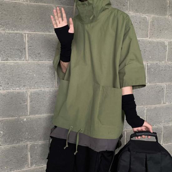 Куртка-пуловер, привлекательная невыцветающая куртка с карманом и капюшоном, летний пуловер, верхняя мужская одежда, футболка с капюшоном для мужчин