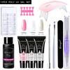 Acrylic Gel Poly Nail Gel Kit Nail Extension Glitter Gel UV Building Gel Manicure Set