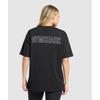 Gymshark Trace Graphic Oversized T shirT Black B4b3p Bb2j